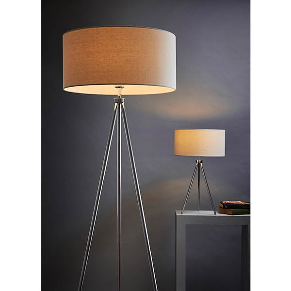 Tri Floor Lamp Chrome Ivory Shade (Instore) RRP £165