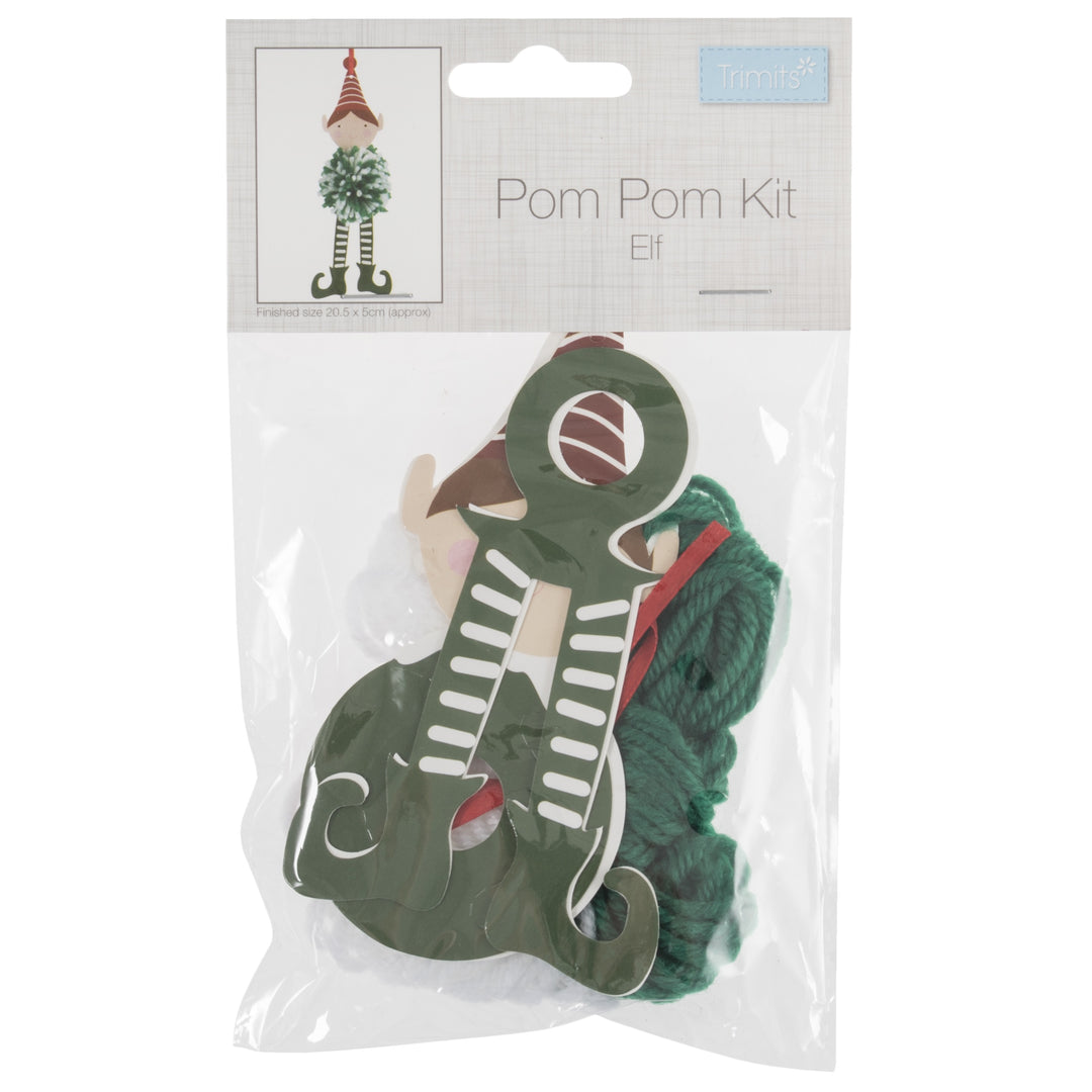 Pom Pom Decoration Kit: Christmas: Elf