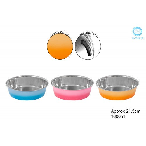 Smart Choice Summer Ombre Stainless Steel Pet Bowl 1600ml