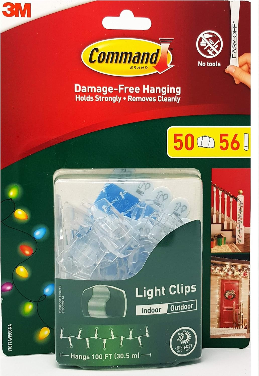 Command Hanging Light Clips 50pc