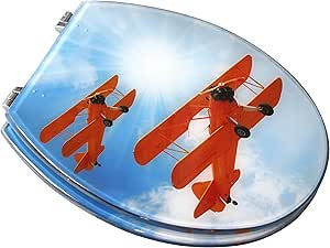 AEROPLANES Flying in the Sky Resin Toilet Seat