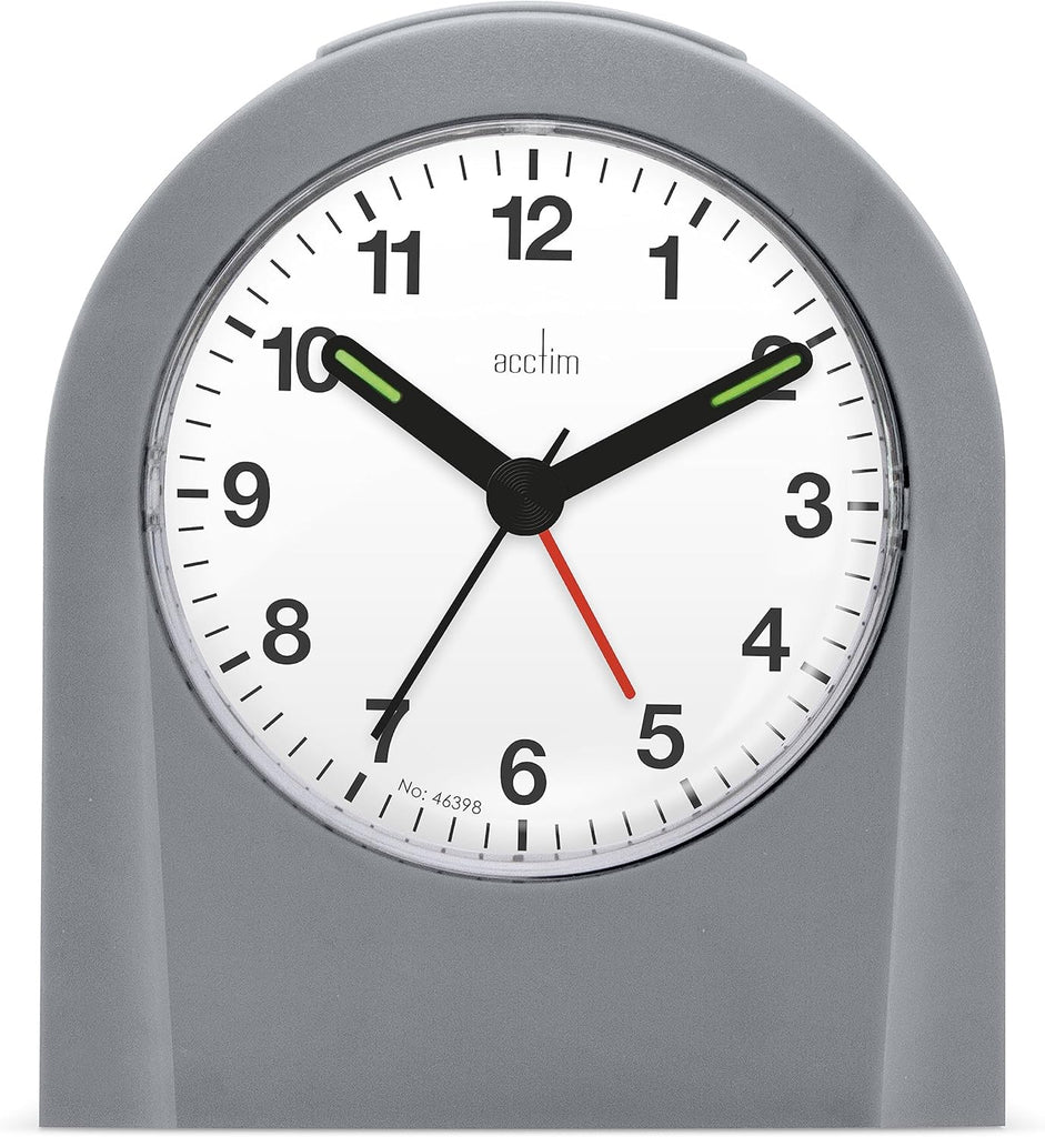 Acctim Palma Analogue Alarm Clock Quartz Grey 15066