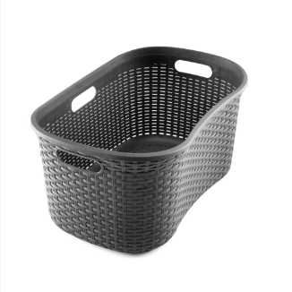 Addis  Rattan  Hipster  Laundry Basket Charcoal