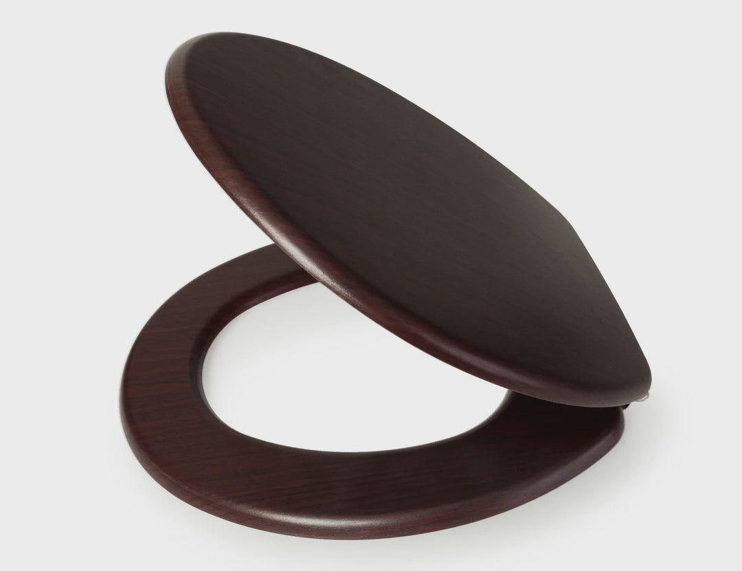 Hampton Mahogany MDF Toilet Seat SS Hinge