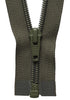 Nylon Open-End Zip: 46cm: Khaki