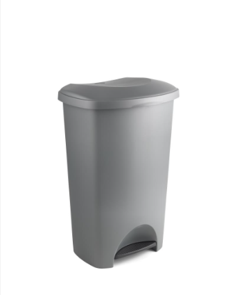 Addis 50L Pedal Bin Metallic