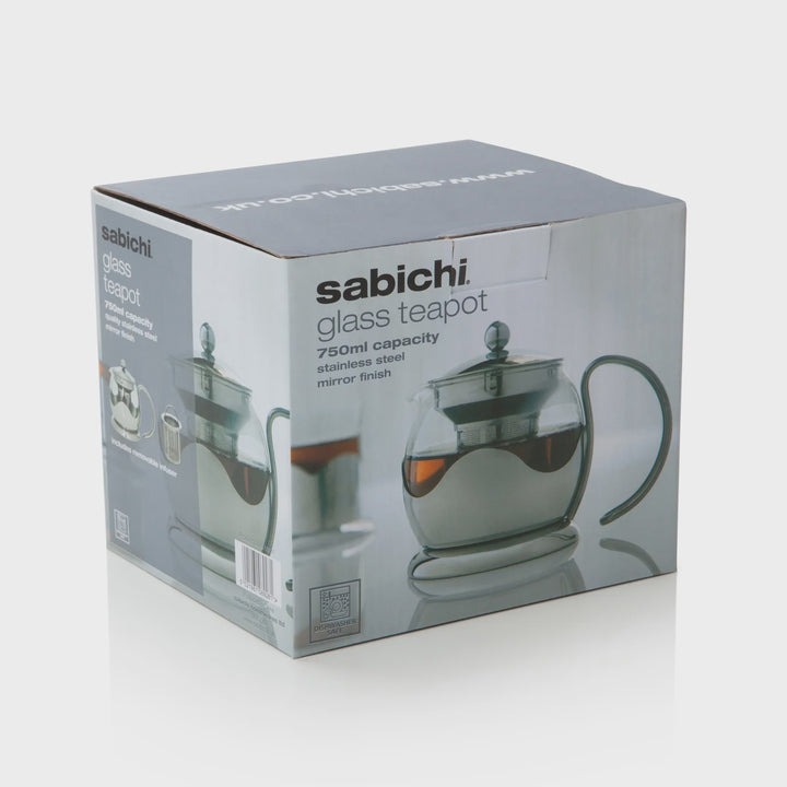 Sabichi 750ml Glass Teapot with Infuser .