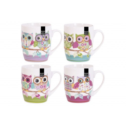 Bone China Mug 13oz Owl