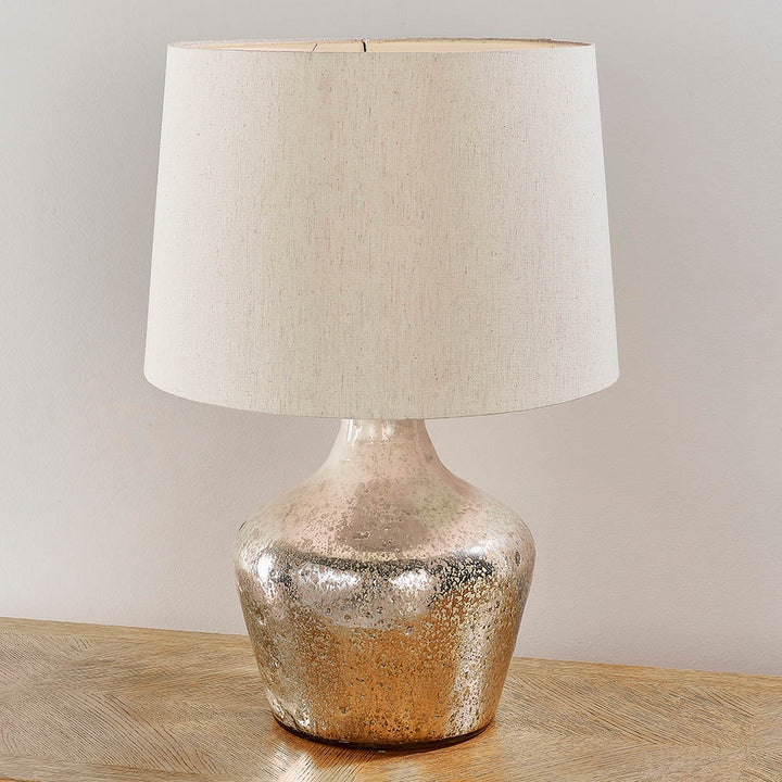 Meteora Table Lamp with Off White Linen Shade (Instore) RRP £275