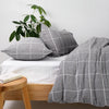 Acton Brushed Cotton Duvet Cover Double Grey