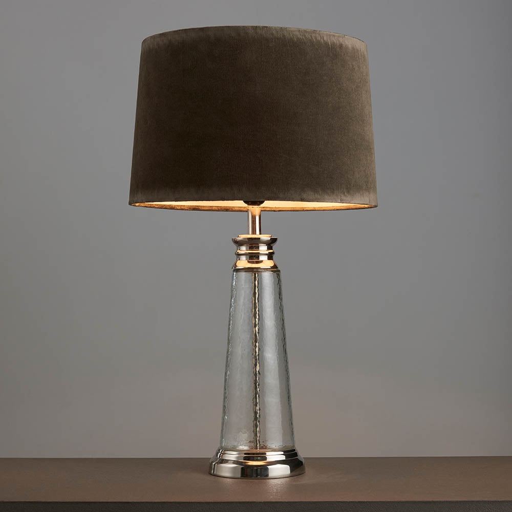 Winslet Table Lamp Grey Velvet Shade (Instore) RRP £199