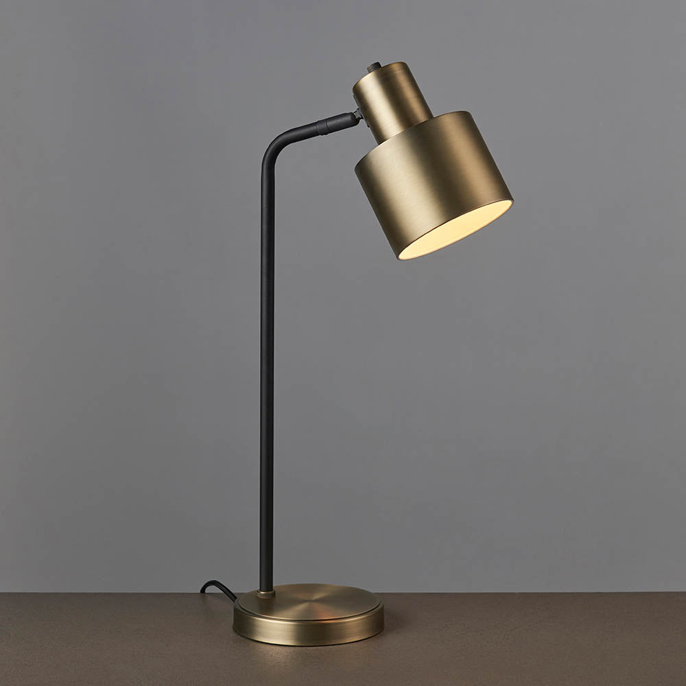 Mayfield Task Table Lamp Antique Brass / Black (Instore) RRP £120