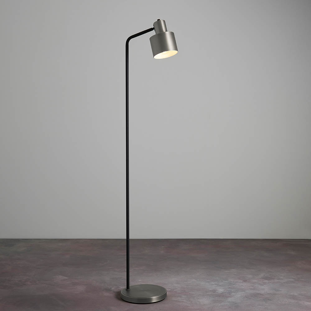 Mayfield Floor Lamp Brushed Silver / Black (Instore) RRP £135