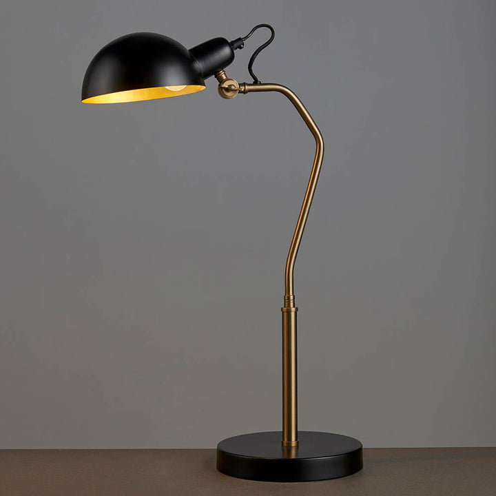 Largo Task Table Lamp Satin Brass Satin Black (Instore) RRP £135