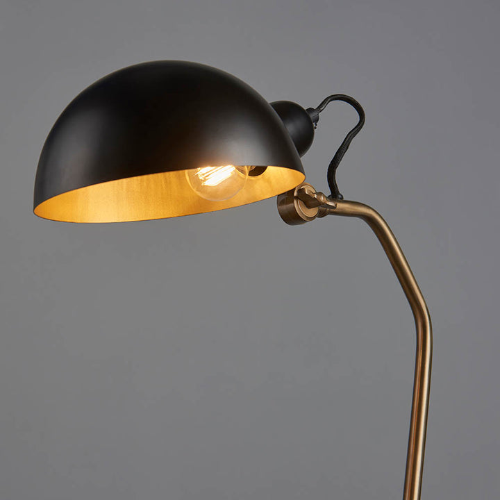 Largo Task Table Lamp Satin Brass Satin Black (Instore) RRP £135