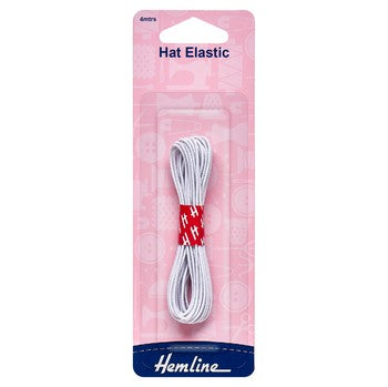 Hat Elastic: 4m x 1.3mm: White