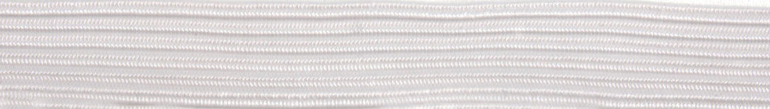 Braided Elastic 8mm: White Sold by the Metre