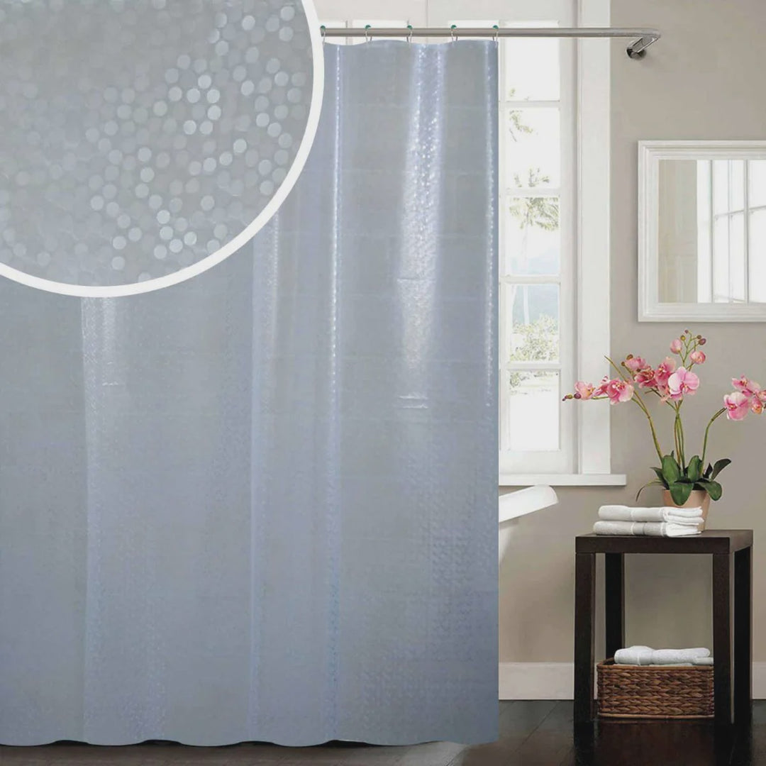 Dotty Peva Shower Curtain Green