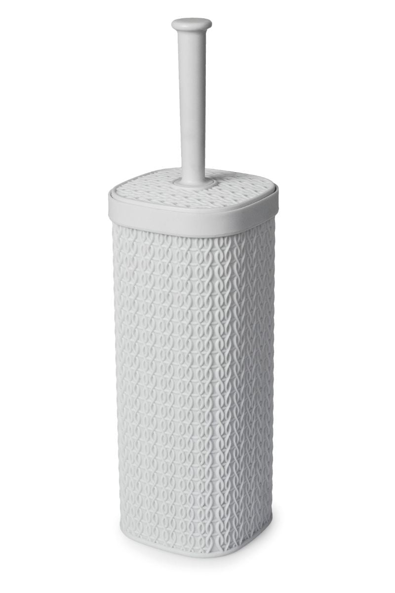 Lace Design Toilet Brush Plastic White