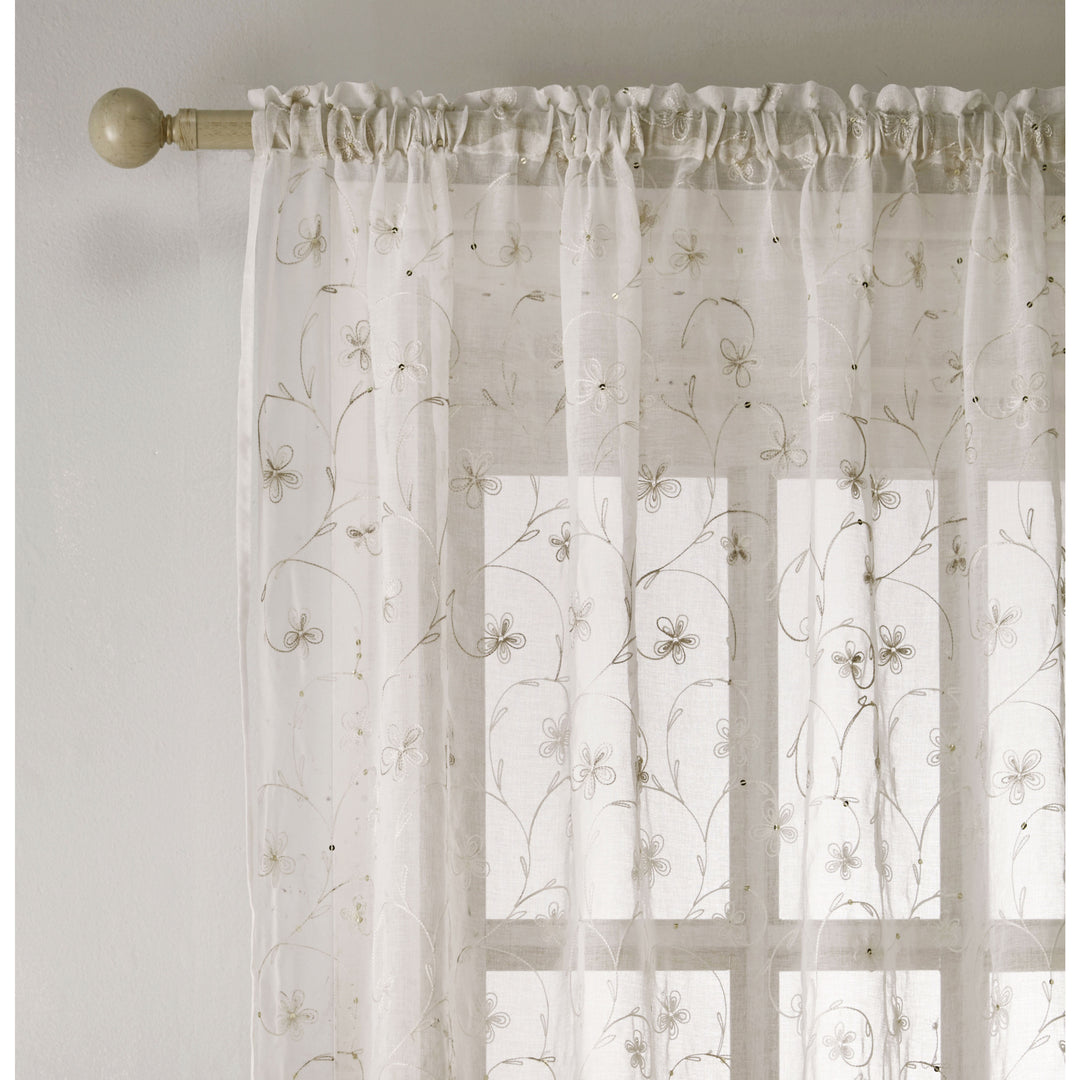 Belle Ready Made Voile Panel 140cm / 55in Wide (DHD)