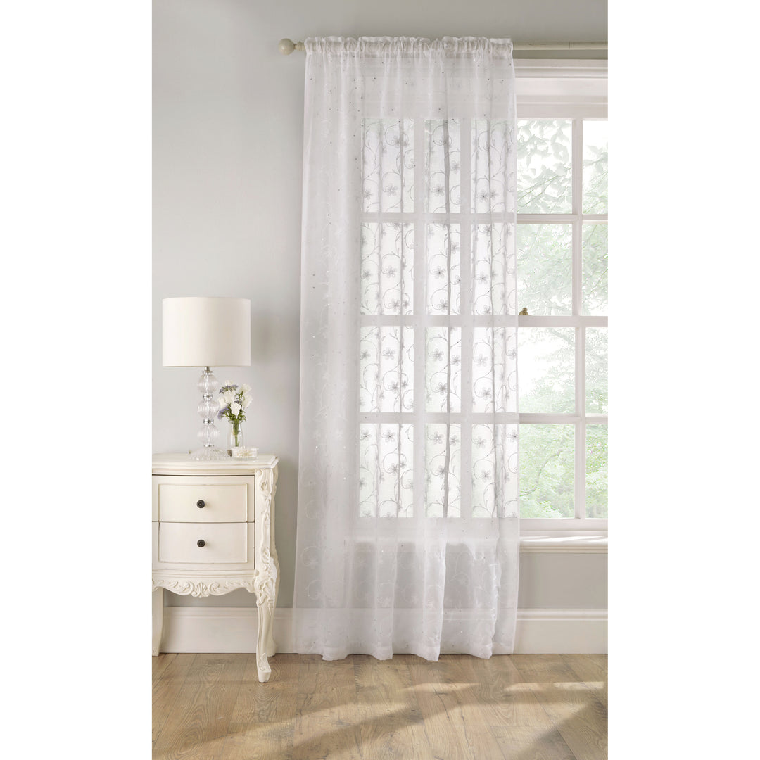 Belle Ready Made Voile Panel 140cm / 55in Wide (DHD)