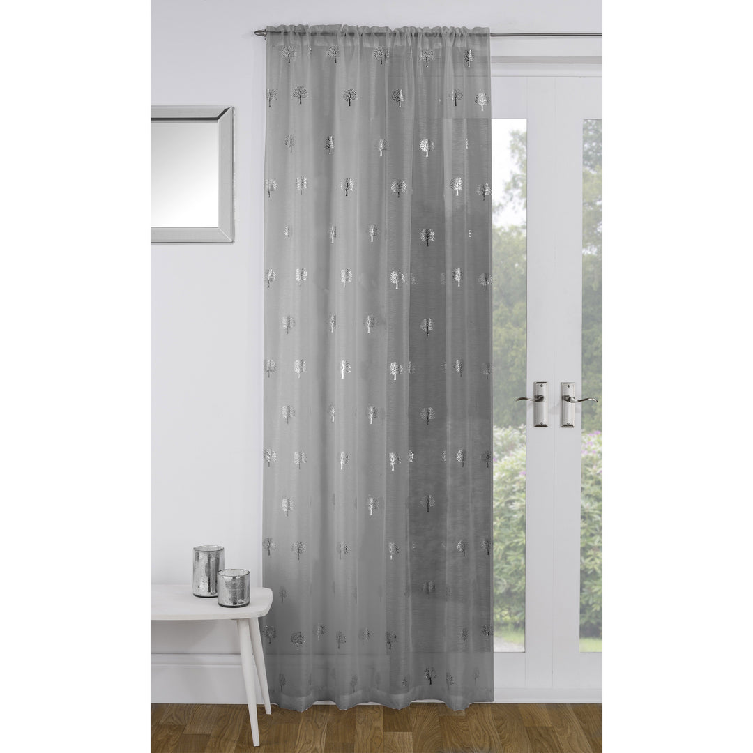 Birch Ready Made Voile Panel 140cm / 55in Wide (DHD)