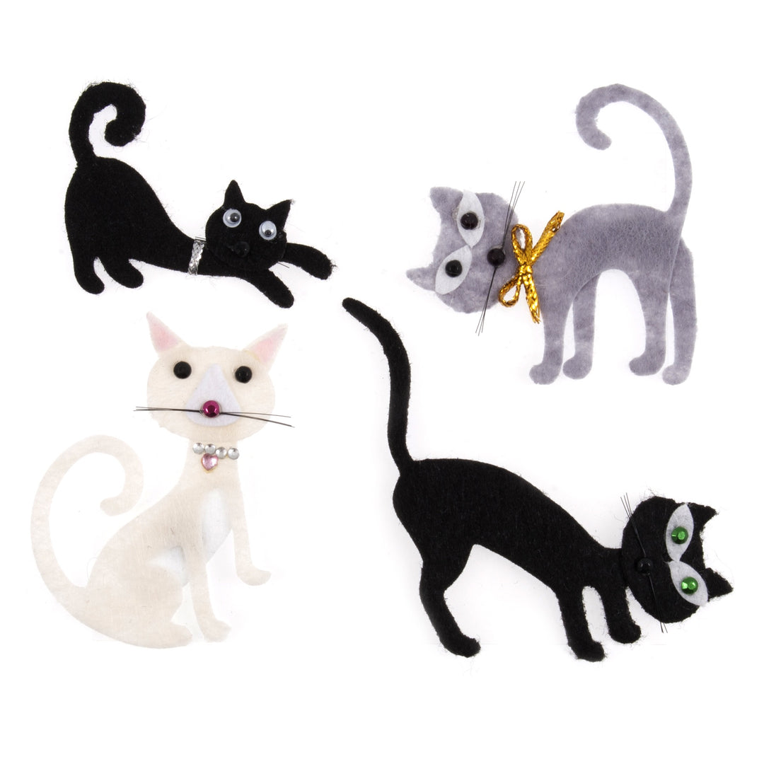 Craft Embellishments: Cats: Pack of 4