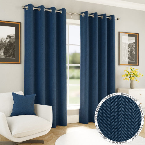 Chester Ready Made Blackout Eyelet Curtains (DHD)