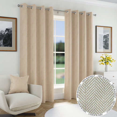 Chester Ready Made Blackout Eyelet Curtains (DHD)