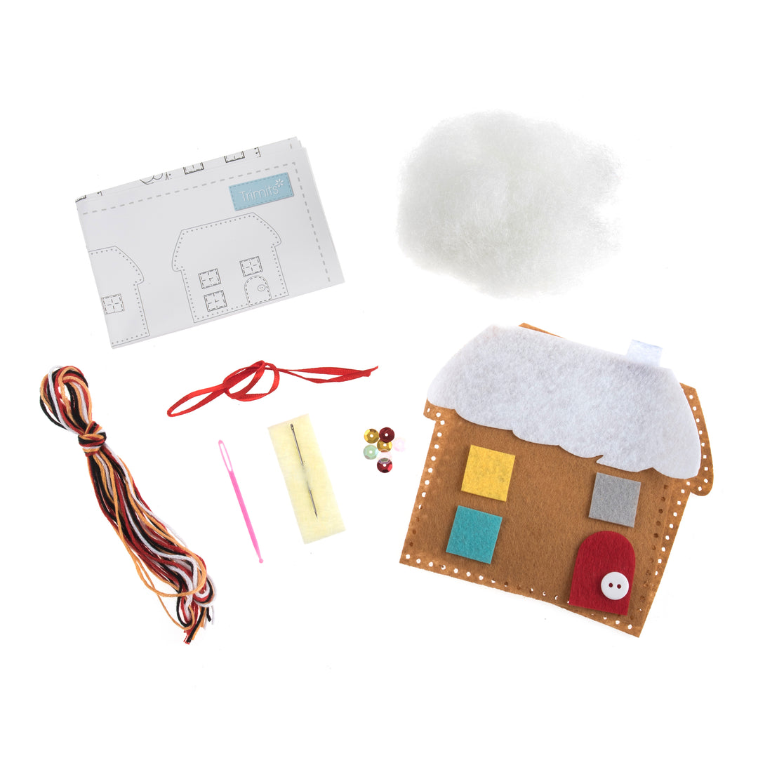 Felt Decoration Kit: Christmas: Gingerbread House