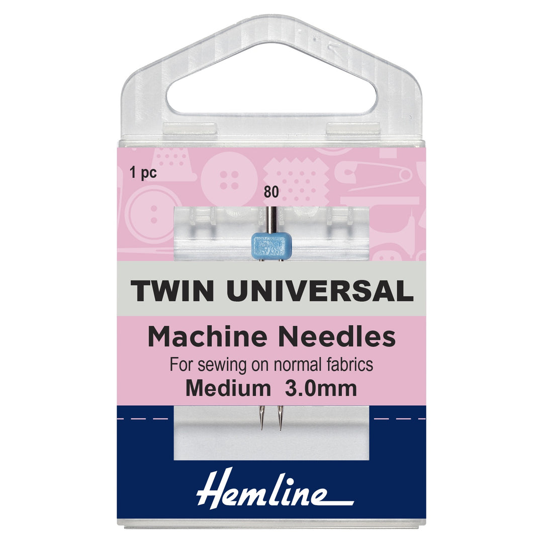 Sewing Machine Needles: Twin Universal: 80(12), 3mm: 1 Piece