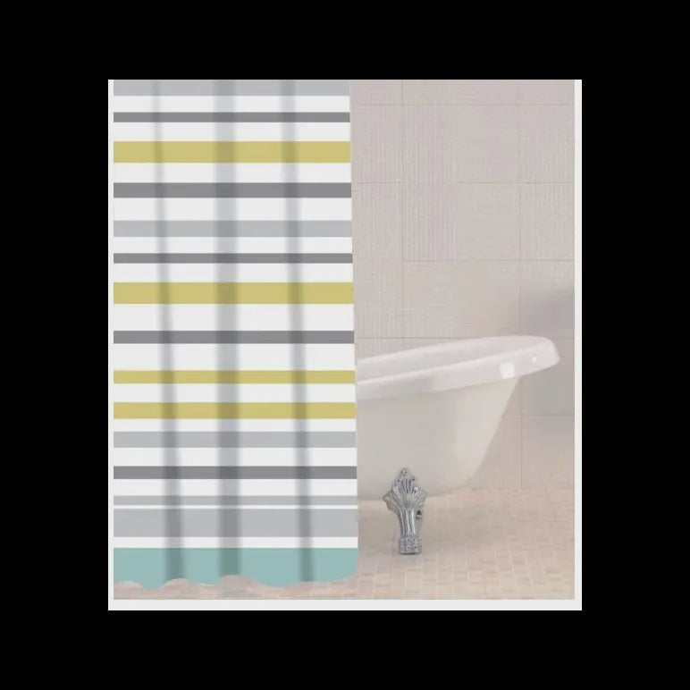 Ocean Stripe PEVA Shower Curtain