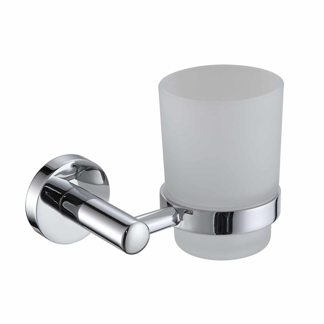 Showerdrape Modernity Chrome Wall Mounted Glass Toothbrush/Tumbler Holder