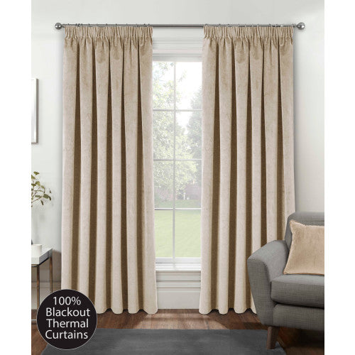 Oxford Velvet Ready Made Blackout Tape Top Curtains (DHD)