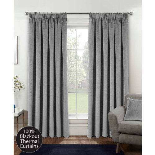 Oxford Velvet Ready Made Blackout Tape Top Curtains (DHD)