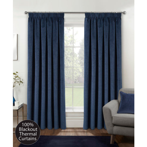 Oxford Velvet Ready Made Blackout Tape Top Curtains (DHD)