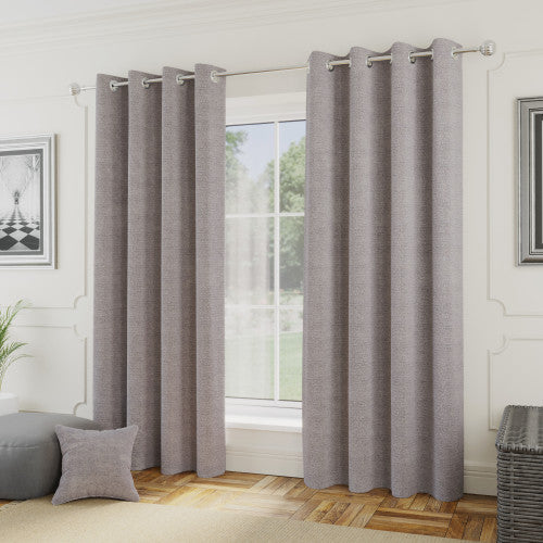 Royale Boucle Ready Made Eyelet Curtains (DHD)