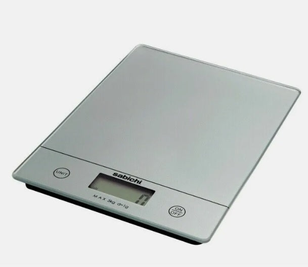 Sabichi 5kg Digital Kitchen Scale Silver