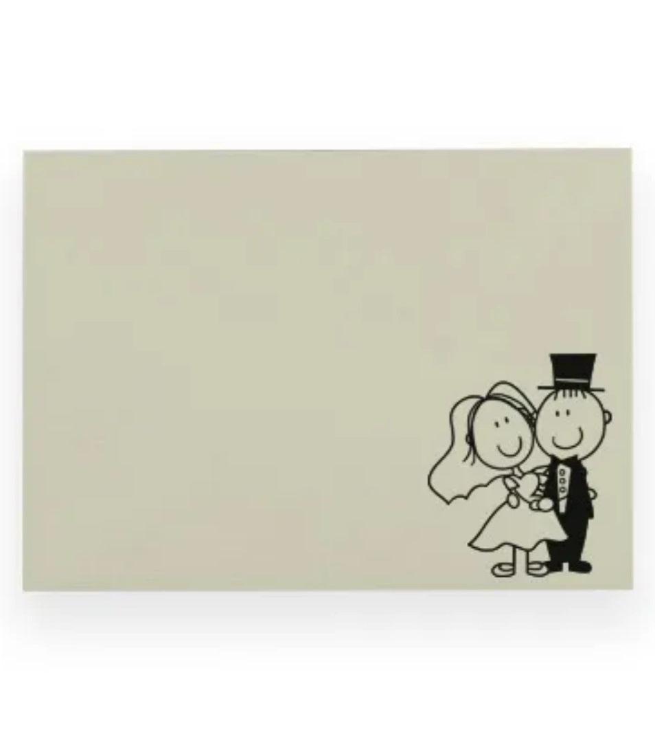 Gift Card Envelopes C6 WED62 - Bride And Groom Ivory 120gsm