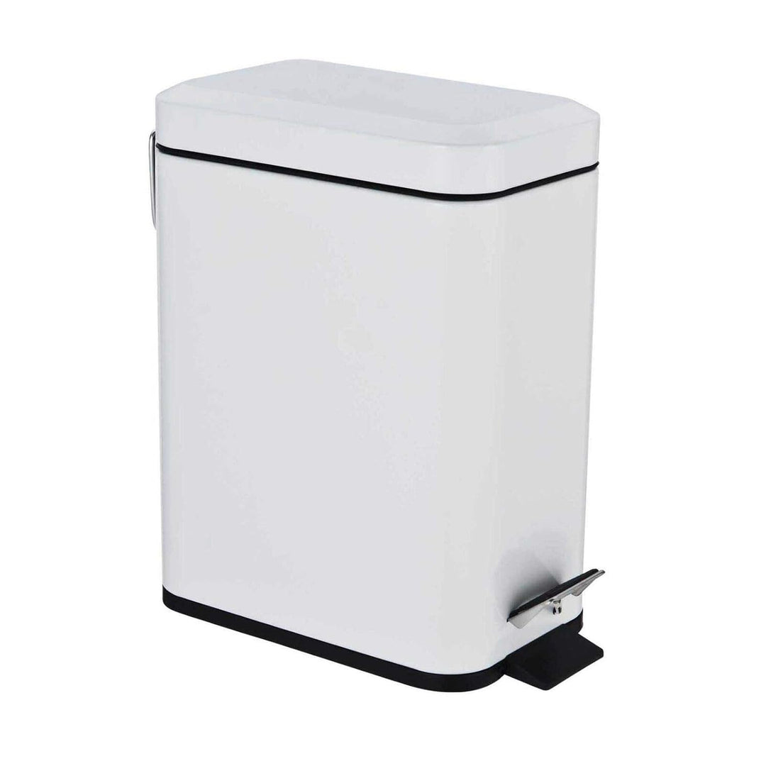 Axus Rectangular 5L Pedal Bin White