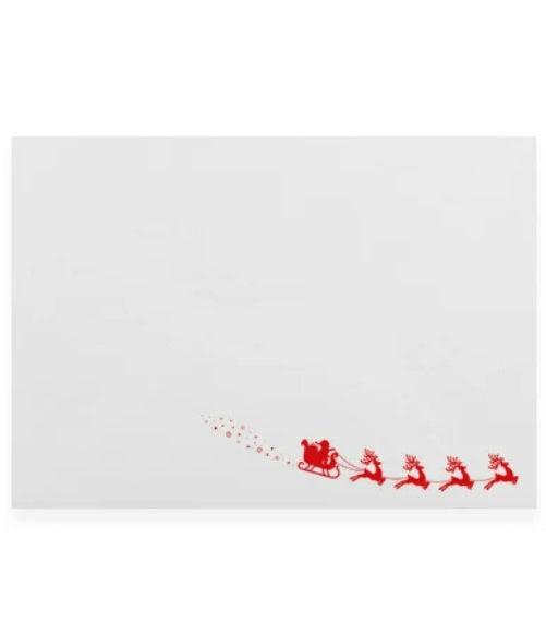 Gift Card Envelopes C6 19ENVX - Santa on Sleigh White 120gsm