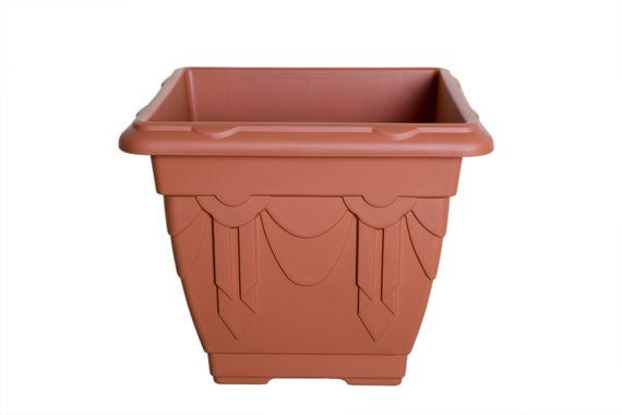 Venetian Square Planter 38cm - Terracotta