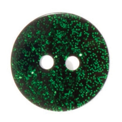 Buttons: Shiny Glitter: 18mm: Green