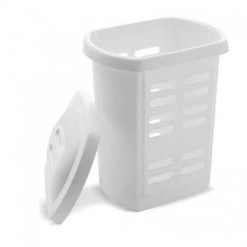 Addis White Linen Laundry Hamper 60 Litre