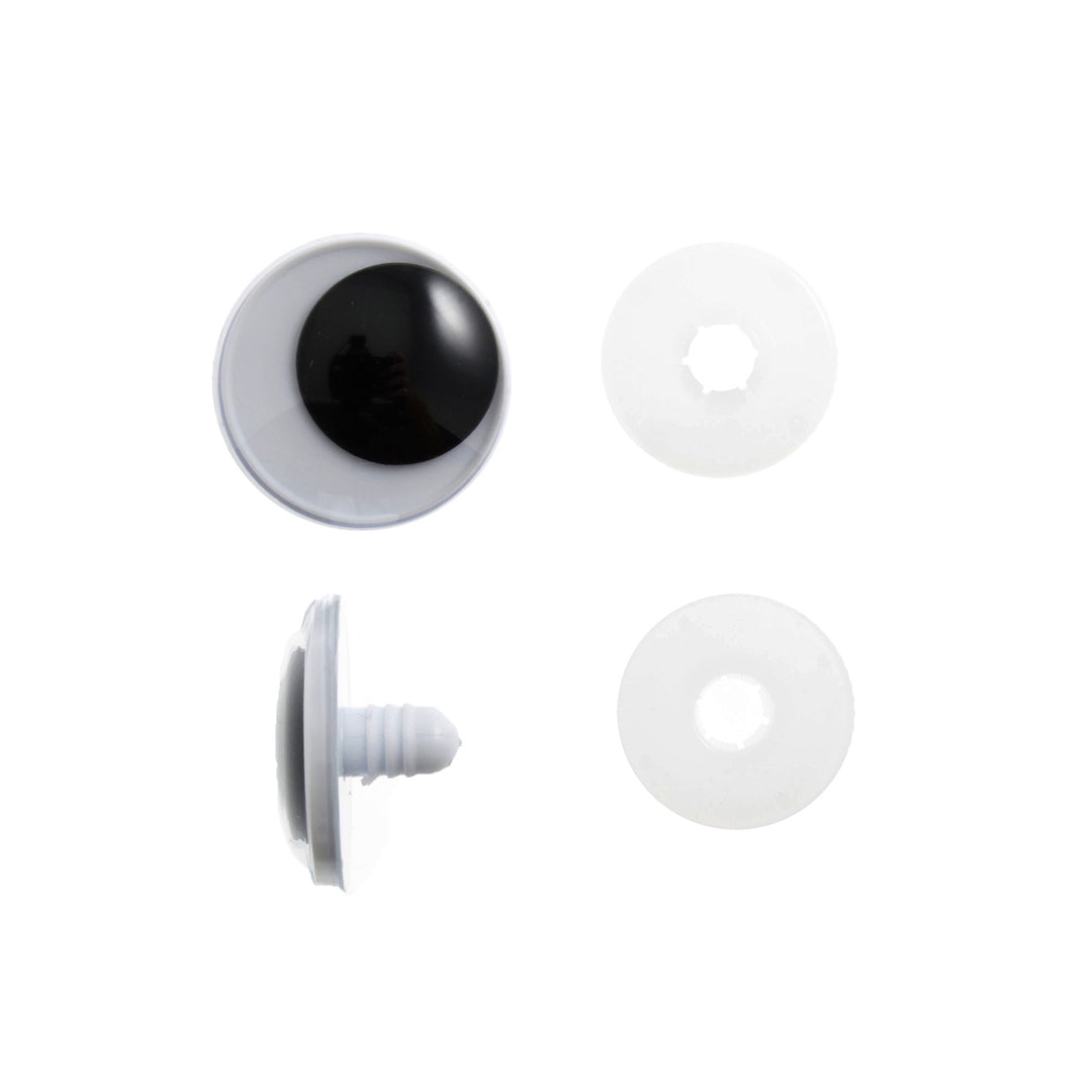 Toy Eyes: Googly: Safety: 15mm: Black: Pack of 4