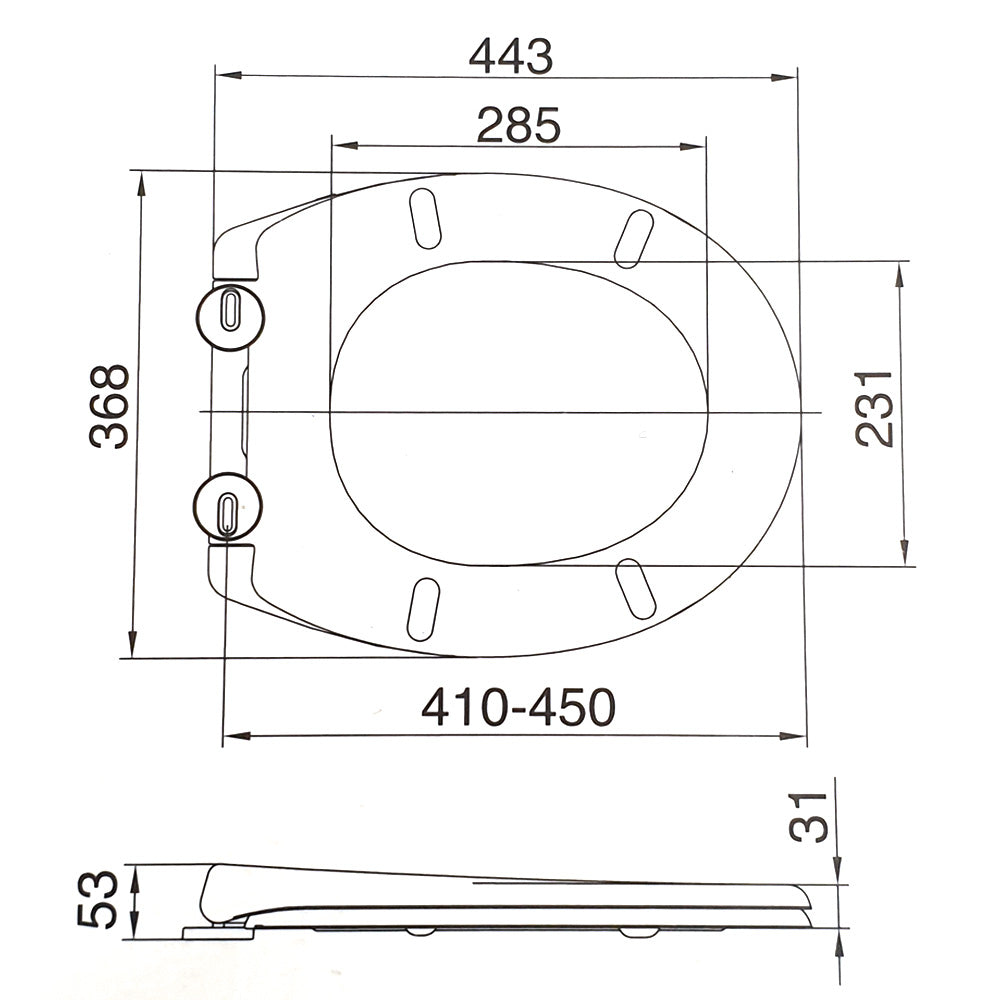 PP twentyONE Soft Close Toilet Seat White