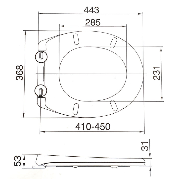 PP twentyONE Soft Close Toilet Seat White