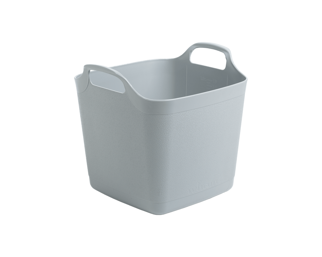 Flexi-Square 15L Graduated Tub Cool Grey