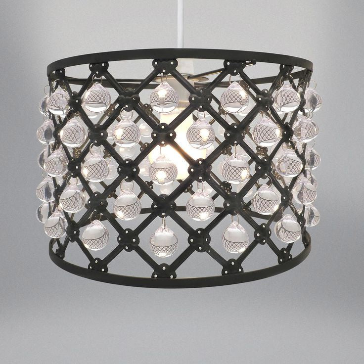 Bijou 26cm Modern Home Light Shade Black