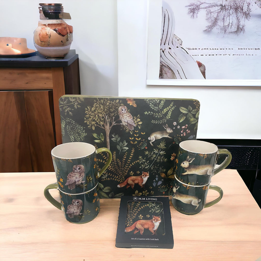 Briar Animals Placemats, Coasters & Mug Set (4)